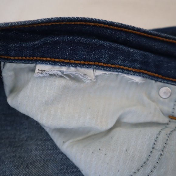 Levi's White Oak Cone Denim Selvedge Raw Hem Blue Jeans, Size 30 - Picture 11 of 16